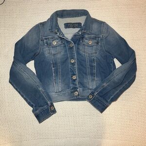 Maurices Women’s Medium Denim Jean Jacket Blue Cropped Stretch‎ Casual Classic